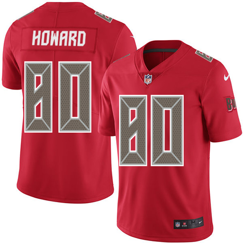 Nike Buccaneers #80 O. J. Howard Red Men's Stitched NFL Limited Rush Jersey - Click Image to Close